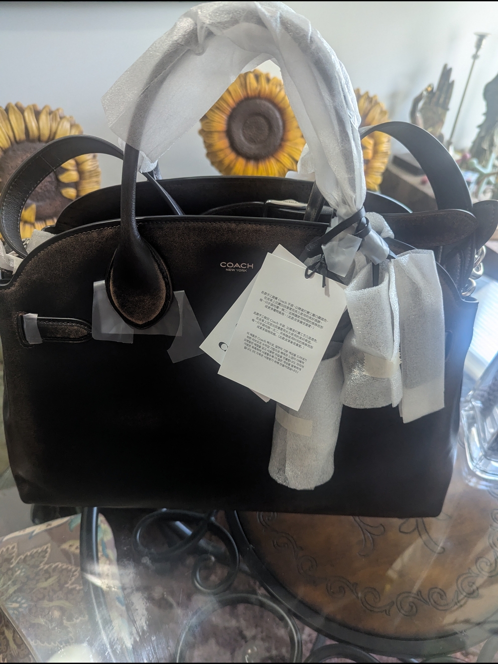 Coach Love Leather Satchel with Top Handles